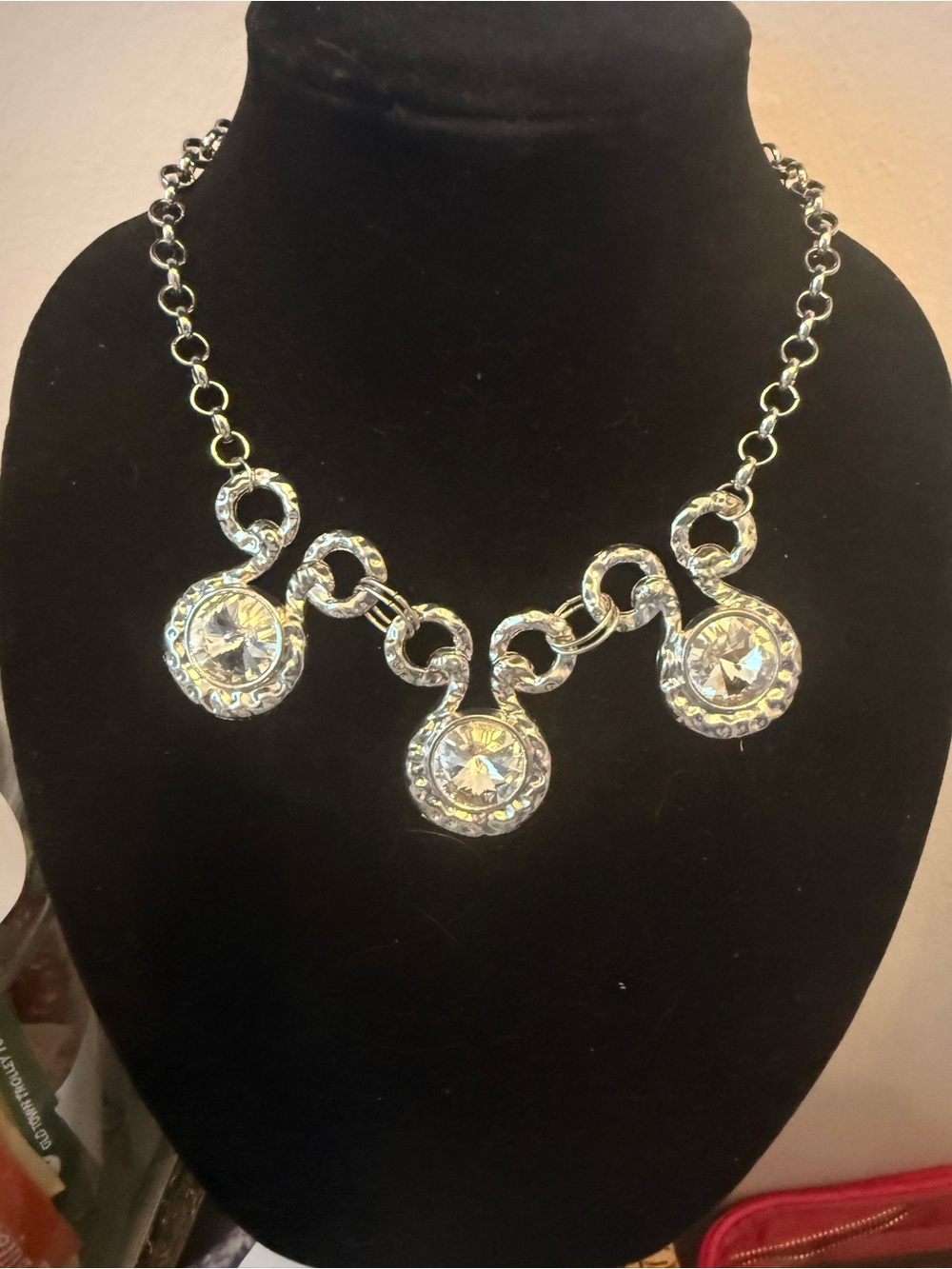 Crystal Drop Silver Necklace - Women Jewelry